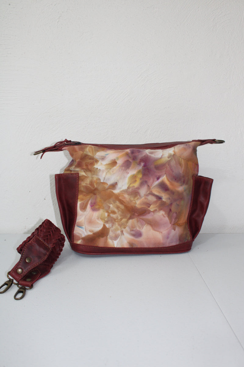 TYE DYE PANEL CDB BAG WINE LEATHER