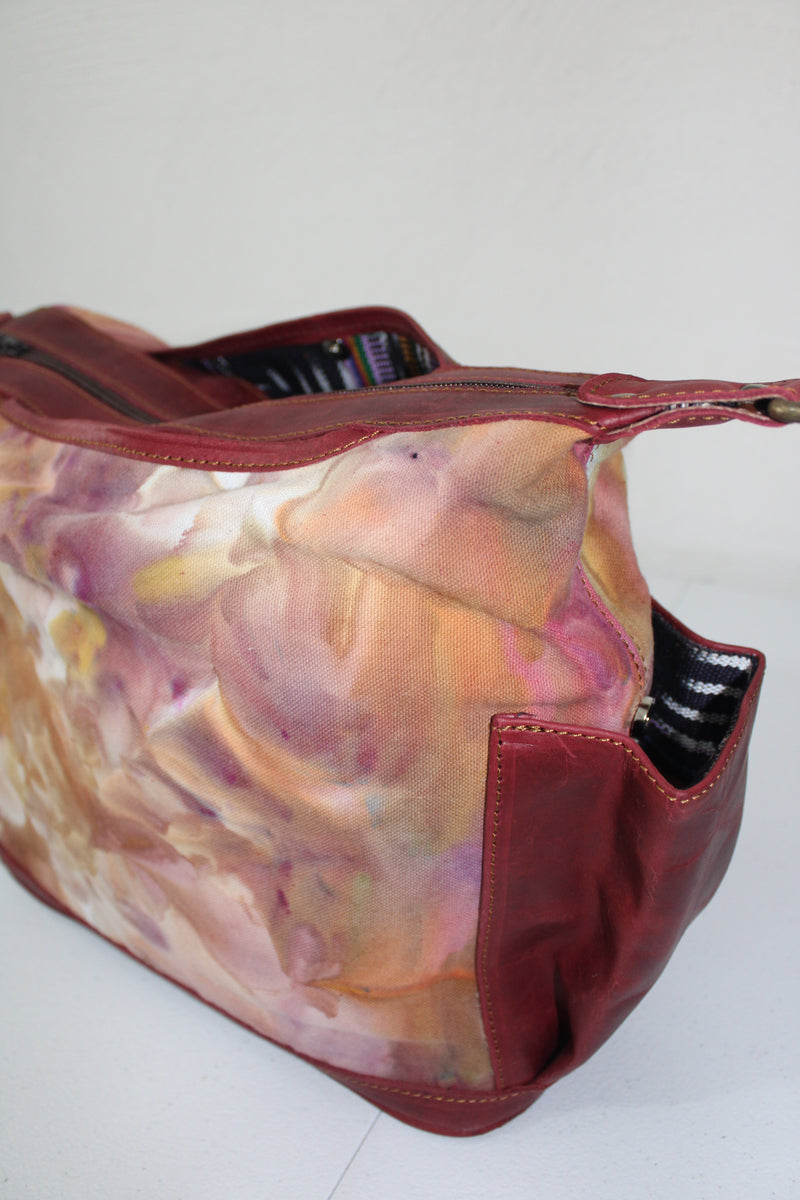 TYE DYE PANEL CDB BAG WINE LEATHER