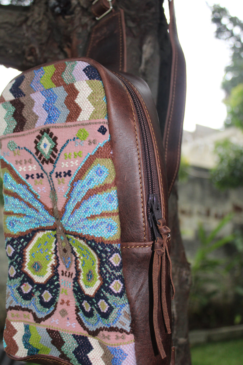 OOAK SLING BAG BUTTERFLY HUIPIL