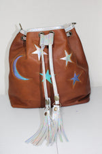 OOAK MOONS AND STARS BUCKET BAG