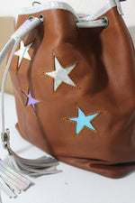 OOAK MOONS AND STARS BUCKET BAG