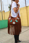 MOONS AND STARS FRINGE SADDLE BAG