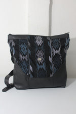 BACPACK WITH HANDWEAVE IKAT FABRIC