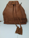 BRAIDED STRAP BUCKET BAG