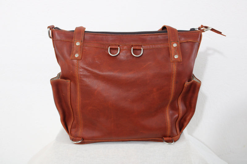 New! Claudine bag with crab panel and full orange lather